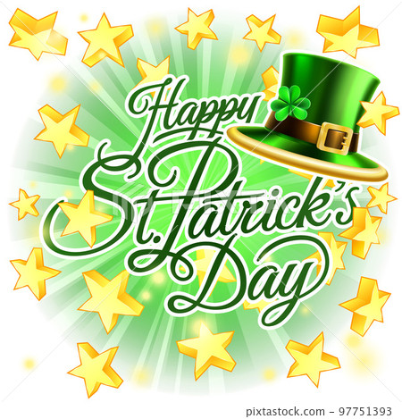 Happy St Patricks Day Leprechaun Hat Design 97751393