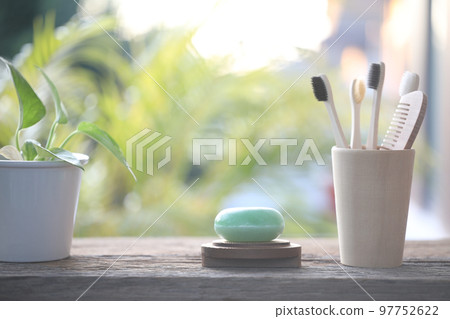 Bamboo toothbrush and natural soap 97752622