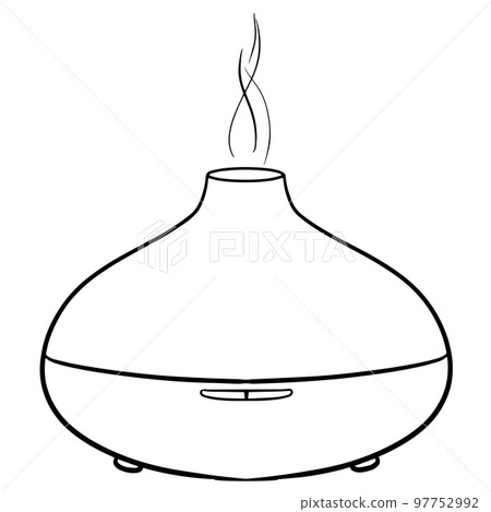 Vector illustration of aroma diffuser. Home device for aromatheraphy. Vector illustration of aroma diffuser. Home device for aromatheraphy. 97752992