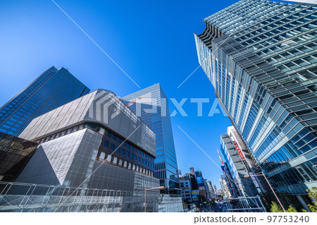Tokyo cityscape in Japan Redevelopment in front of Hamamatsucho station. The demolition of the World Trade Center building progressed, and the sky in front of the station opened... Tokyo cityscape in Japan Redevelopment in front of Hamamatsucho station. The demolition of the World Trade Center building progressed, and the sky in front of the station opened... 97753240
