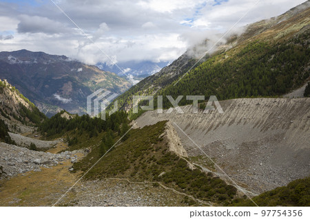 Moraine in the valley where the Ried Glacier once was (Gasenried, Valais, Switzerland) Moraine in the valley where the Ried Glacier once was (Gasenried, Valais, Switzerland) 97754356