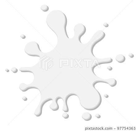 Milk splash. White paint logo. Liquid shape Milk splash. White paint logo. Liquid shape 97754363