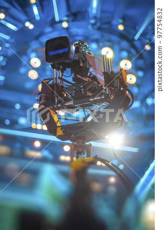 camera on rails for filming an online concert camera on rails for filming an online concert 97754832