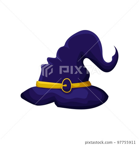 Blue witchs hat. Decoration witch headdress for halloween magic 97755911