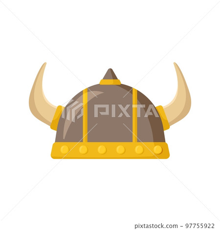 Military armored viking helmet. Protective steel headdress 97755922