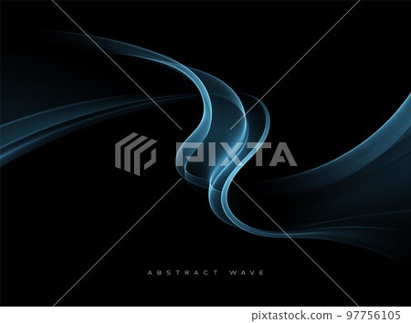 Smooth swirling abstract wave element. Wave design. Smooth swirling abstract wave element. Wave design. 97756105