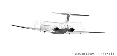 passenger plane isolated on a white 97756413