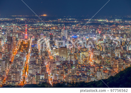 北海道，札幌，夜景，城市景觀，城市景觀，大倉山 97756562