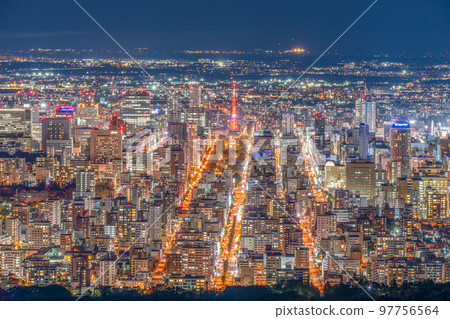 北海道、札幌、夜景、街景、街景、三隅山、大倉山、Horomi Pass 北海道、札幌、夜景、街景、街景、三隅山、大倉山、Horomi Pass 97756564