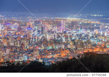 北海道、札幌、夜景、街景、街景、三隅山、大倉山、Horomi Pass 97756566