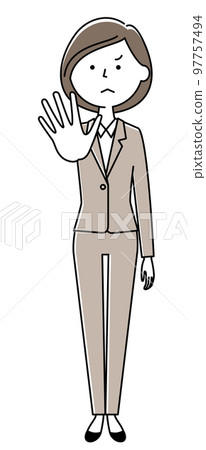 A woman with a suit to stop A woman with a suit to stop 97757494