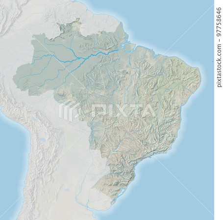 Topographic map of Brazil Topographic map of Brazil 97758646
