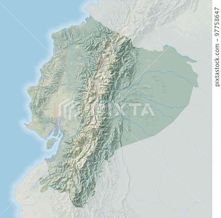 Topographic map of Ecuador Topographic map of Ecuador 97758647