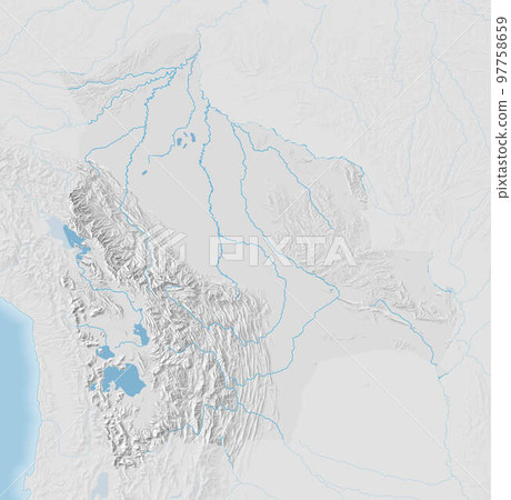 Topographic map of Bolivia 97758659