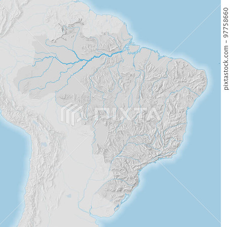 Topographic map of Brazil 97758660