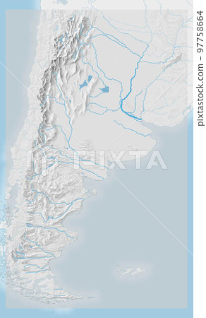 Topographic map of Argentina 97758664