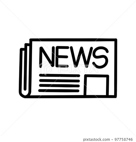 Newsletter line vector icon. Outline email. Envelope with letter vector sign, linear style pictogram 97758746