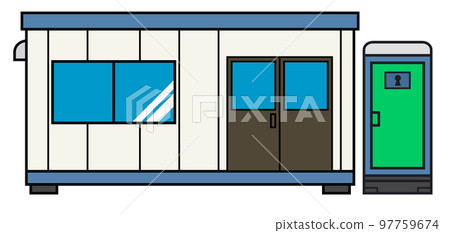 A hut used as a prefabricated site office A hut used as a prefabricated site office 97759674