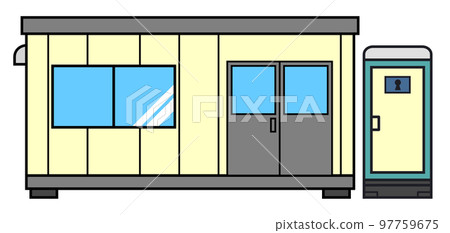 A hut used as a prefabricated site office A hut used as a prefabricated site office 97759675