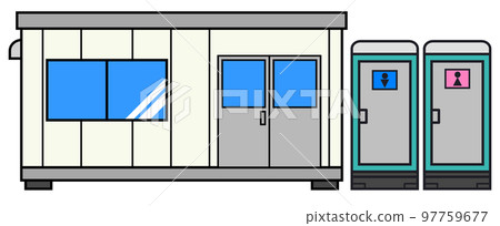 A hut used as a prefabricated site office 97759677