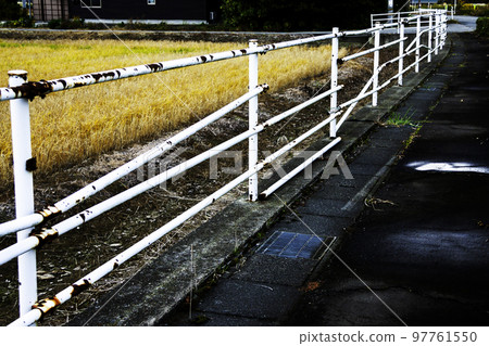 Rusty guardrail (guard pipe) 97761550