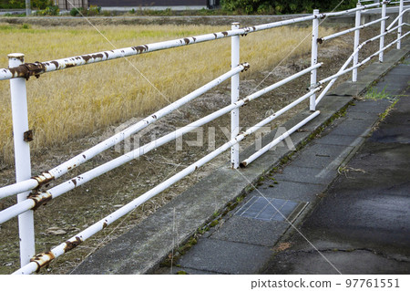 Rusty guardrail (guard pipe) 97761551