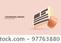 3D News Concept. Vector illustration 97763880
