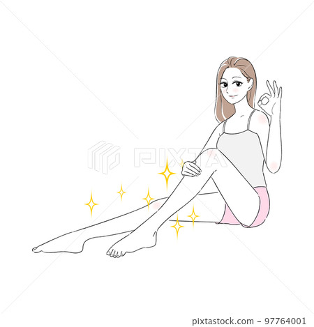 女性腿,美腿,美女,微笑,皮膚問題 女性腿,美腿,美女,微笑,皮膚問題 97764001