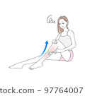 Female legs, waste hair removal, razor damage, beautiful women, troubles, skin troubles 97764007
