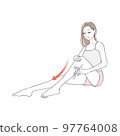 Female legs, waste hair removal, razor, beautiful woman, smile, skin trouble 97764008