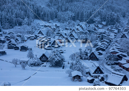 世界遺產白川鄉,冬季風景 岐阜縣白川村 世界遺產白川鄉,冬季風景 岐阜縣白川村 97764303