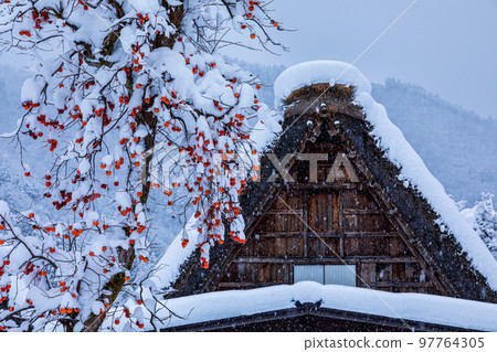 世界遺產白川鄉，冬季風景 岐阜縣白川村 97764305
