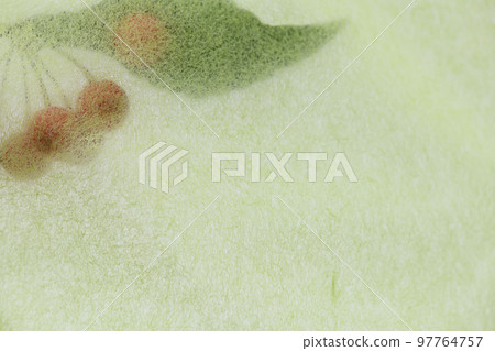 Background material of Japanese paper and manryo (ten thousand) 97764757