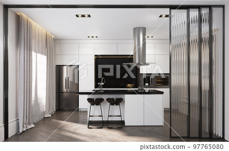 modern kitchen interior 97765080