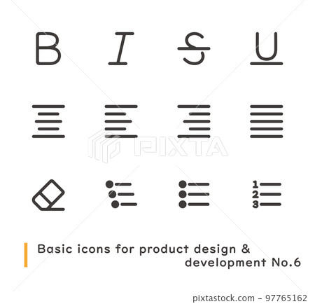 產品設計開發必備的基礎簡單圖標集No.6 97765162