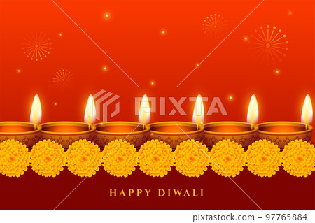 decorative traditional hindu festival background with flowers and lamp des decorative traditional hindu festival background with flowers and lamp des 97765884