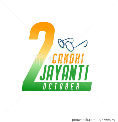 happy 2nd october gandhi jayanti wishes card banner 97766079