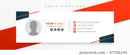 business email signature card template with digital profile 97766244