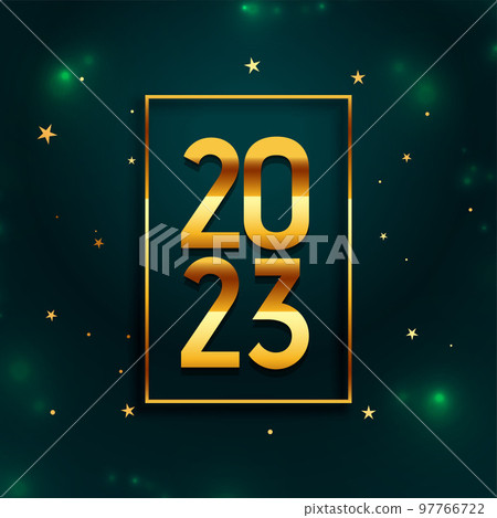 glowing happy new year banner with golden 2023 text design vector illustration glowing happy new year banner with golden 2023 text design vector illustration 97766722