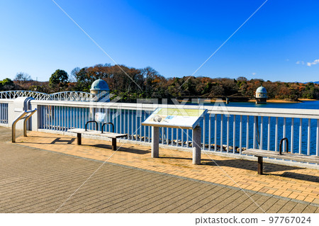 Higashiyamato City, Tokyo Scenery from the embankment of Murayama Reservoir (Lake Tama) Higashiyamato City, Tokyo Scenery from the embankment of Murayama Reservoir (Lake Tama) 97767024