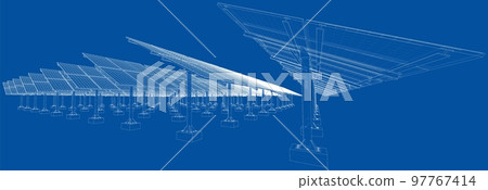 Solar Panel Concept. Vector 97767414