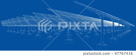 Solar Panel Concept. Vector 97767416