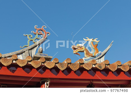 台灣寺廟建築屋頂的龍 97767498