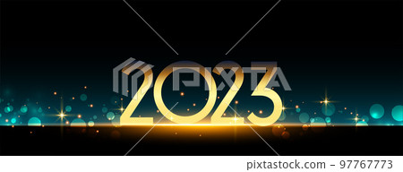 new year eve 2023 banner with bokeh and light effect 97767773