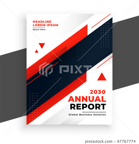 red professional business flyer annual report brochure design 97767774