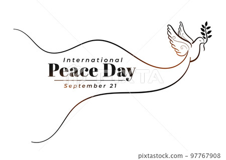 line style international peace day banner with pigeon and olive branch vector illustration line style international peace day banner with pigeon and olive branch vector illustration 97767908