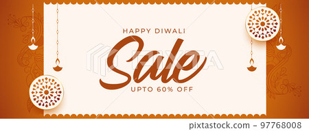 nice happy diwali sale banner with discount details 97768008