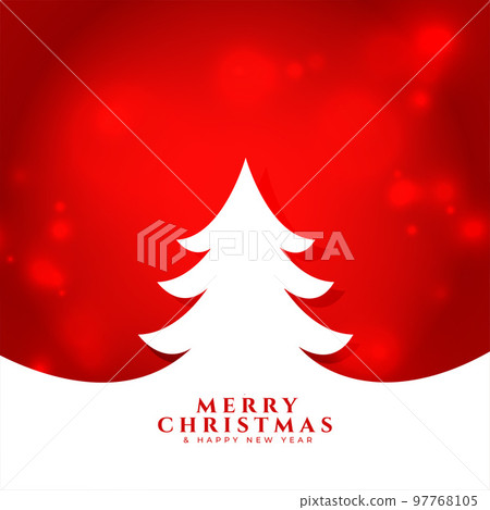 merry christmas event card with pine tree design vector illustration 97768105