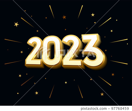 happy new year festival banner with 3d 2023 lettering happy new year festival banner with 3d 2023 lettering 97768459