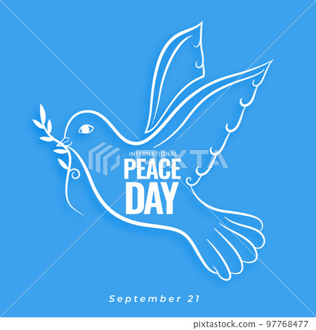 minimal international peace day banner with dove and olive design vector illustration minimal international peace day banner with dove and olive design vector illustration 97768477